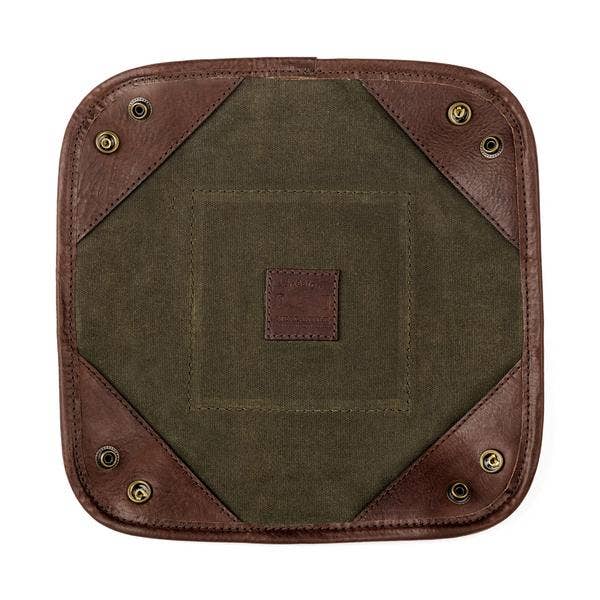 Campaign Waxed Canvas Desk Caddy: Hickory / Navy