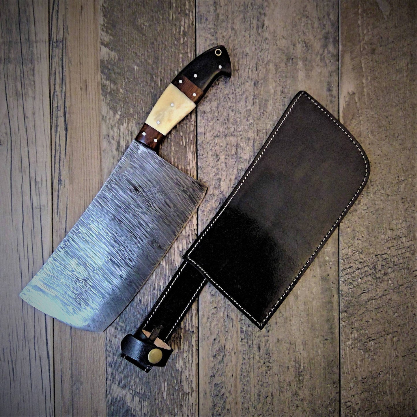 HTS-502 Thin Meat Cleaver Damascus / Kitchen/ Handmade