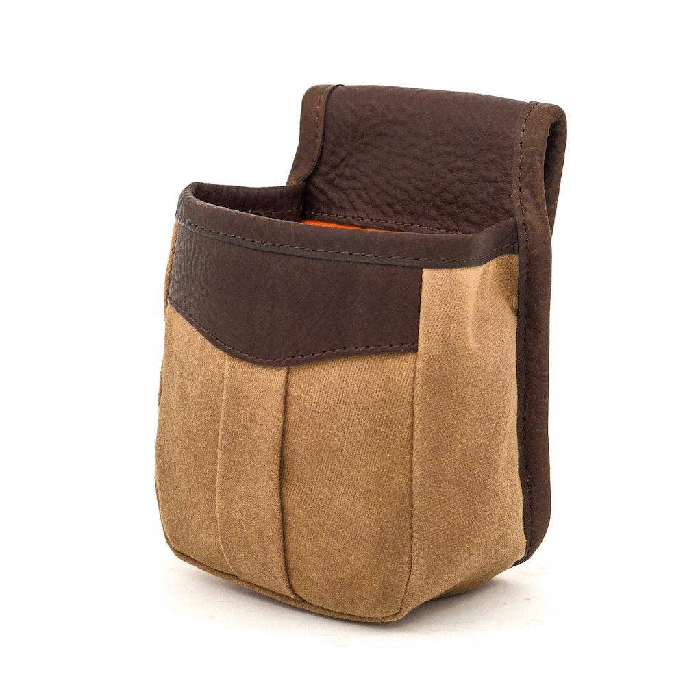 White Wing Waxed Canvas Hunting Single Belt Pouch: Vintage Camo / Smoke