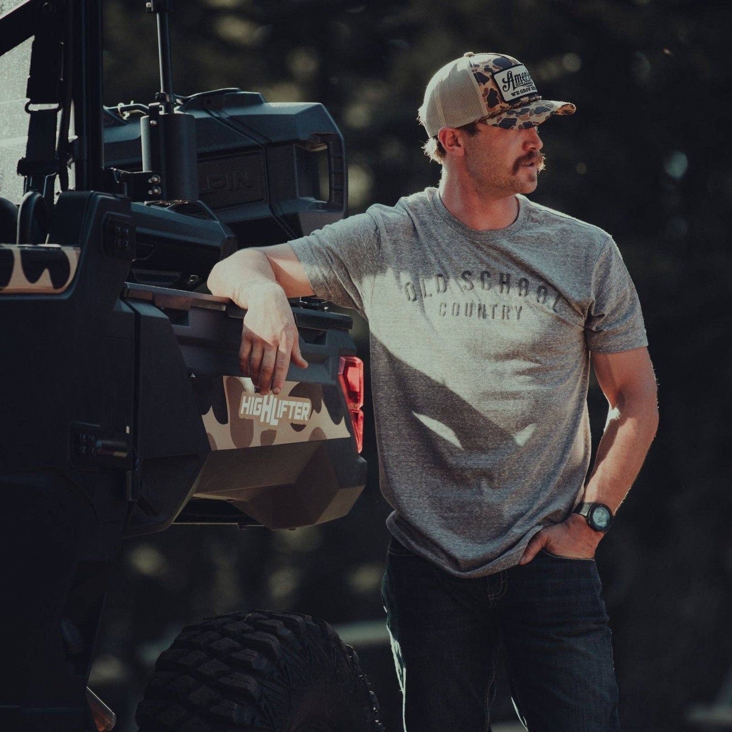 Old School Country - Heather Gray: XL