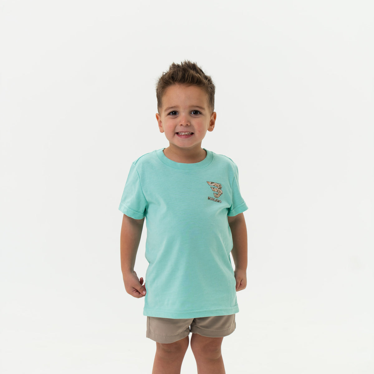 Youth Tee-Mallard Camo Dog-Island Reef