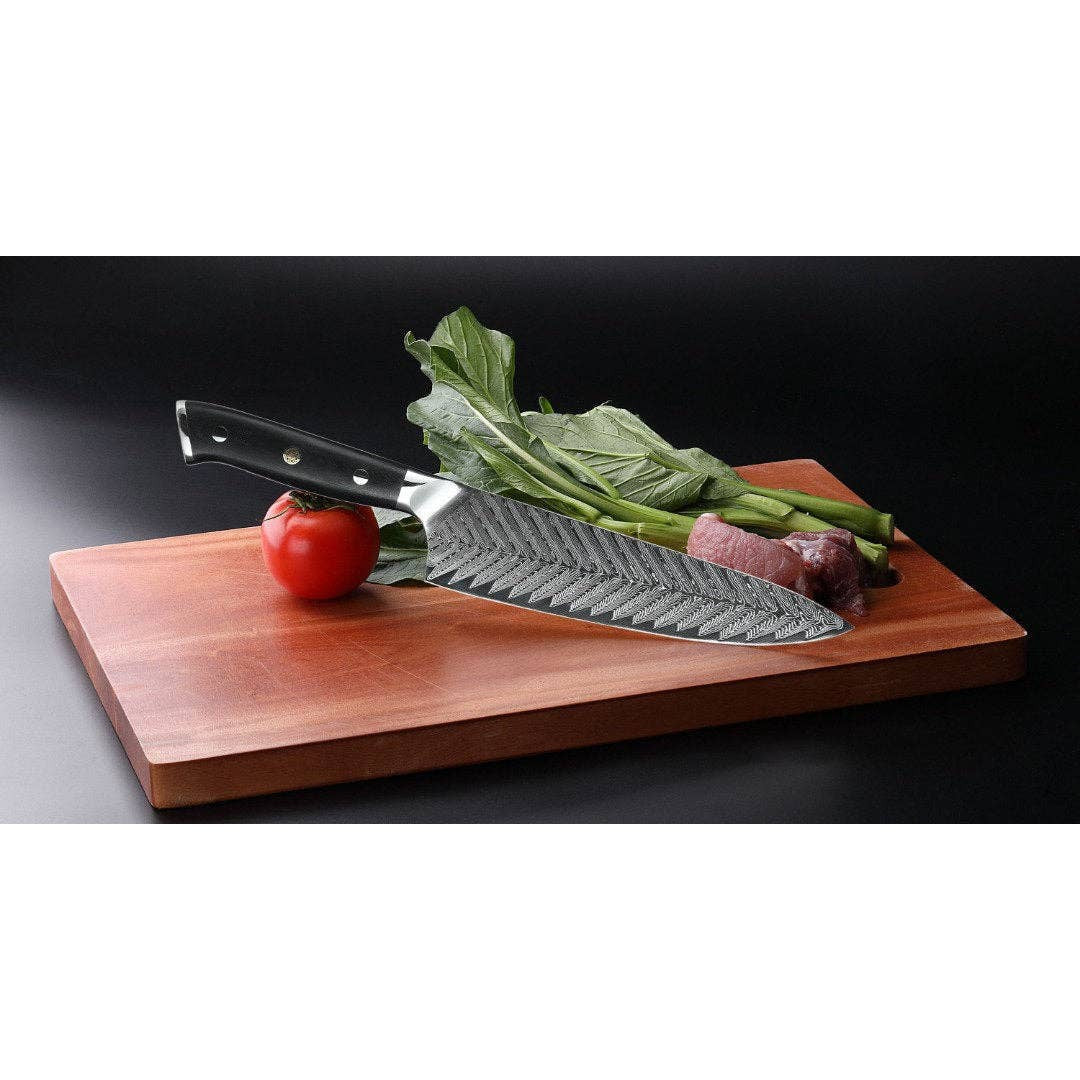 HTK - Vg10 Sanmai Stainless Arrow Damascus 8" Chef Knive