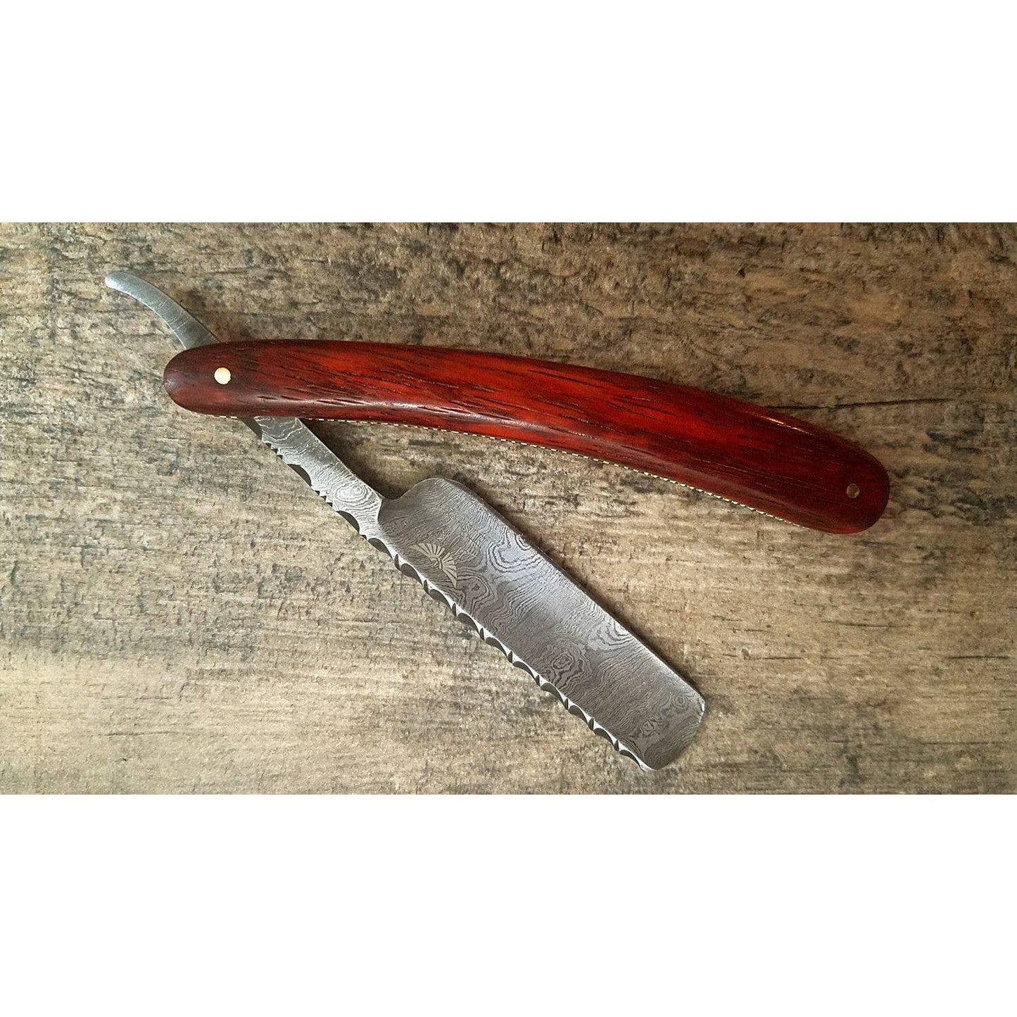 HTK Damascus StraightRazor / Shave / Handmade / Custom