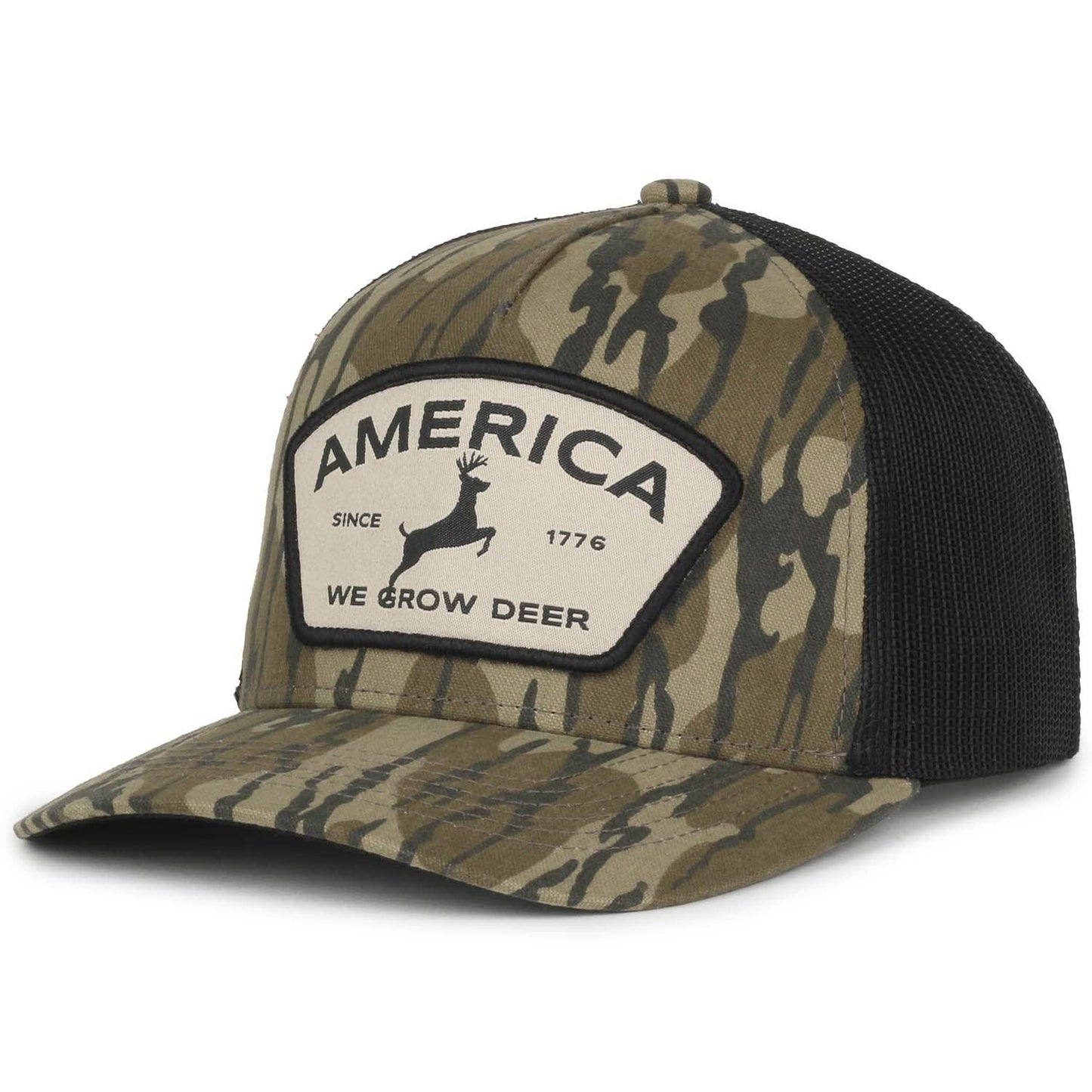 We Grow Deer Badge Hat: Pewter/Khaki