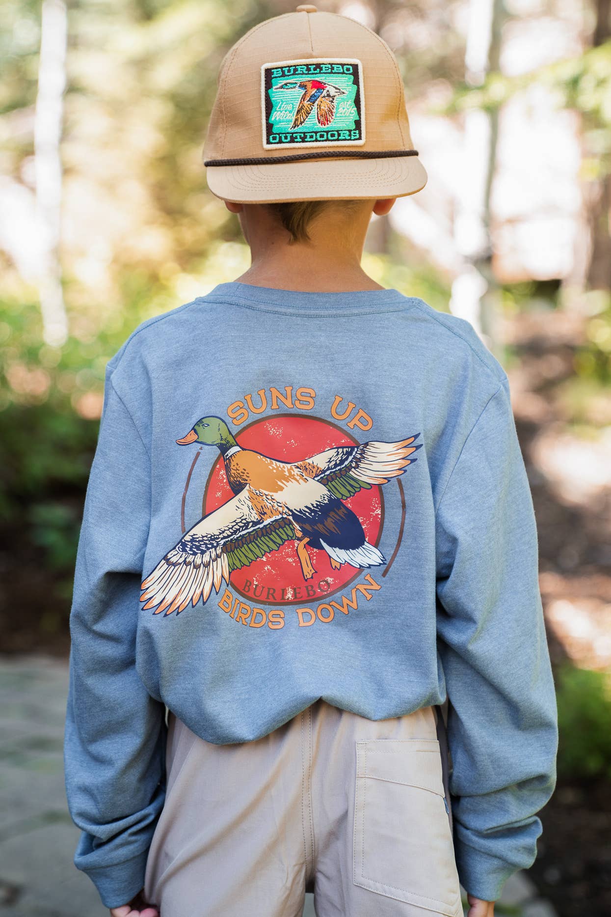 Youth - Suns Up Birds Down - L/S - Heather Blue Jean: Xsmall (4)