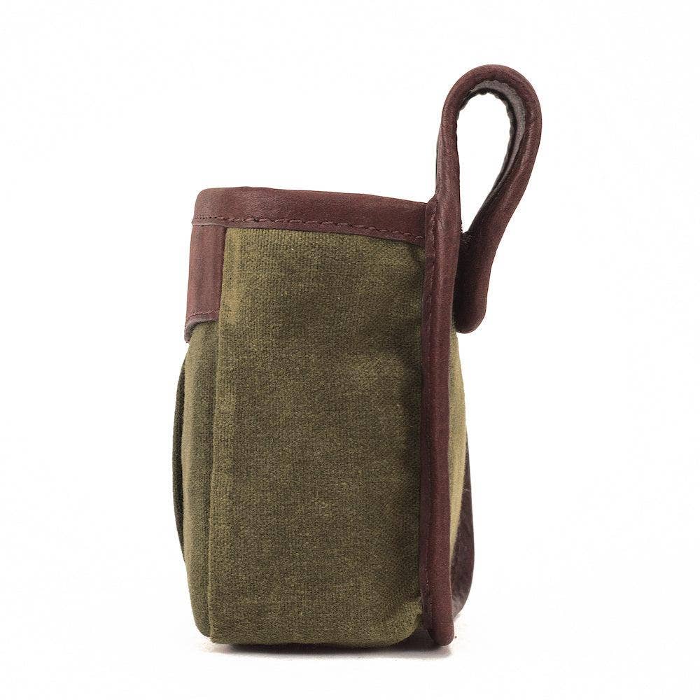 White Wing Waxed Canvas Hunting Single Belt Pouch: Vintage Camo / Smoke