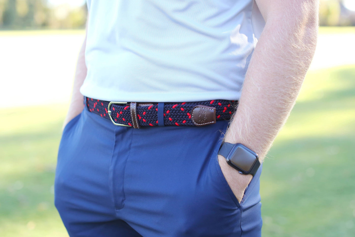 The Harbortown Woven Stretch Belt: Large