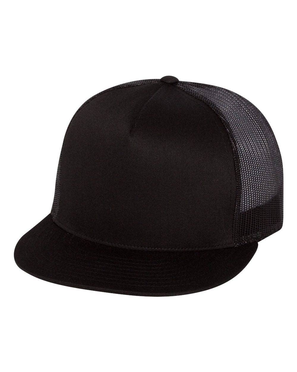 YP Classics®, Yupoong 6006 - Flat Bill Trucker Cap - 6006: White