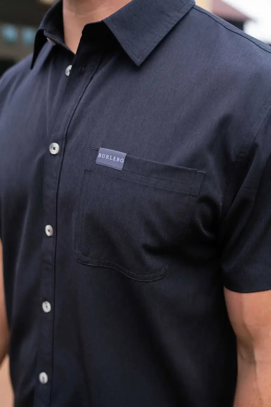 Performance Button Up - Heather Black: XXLarge
