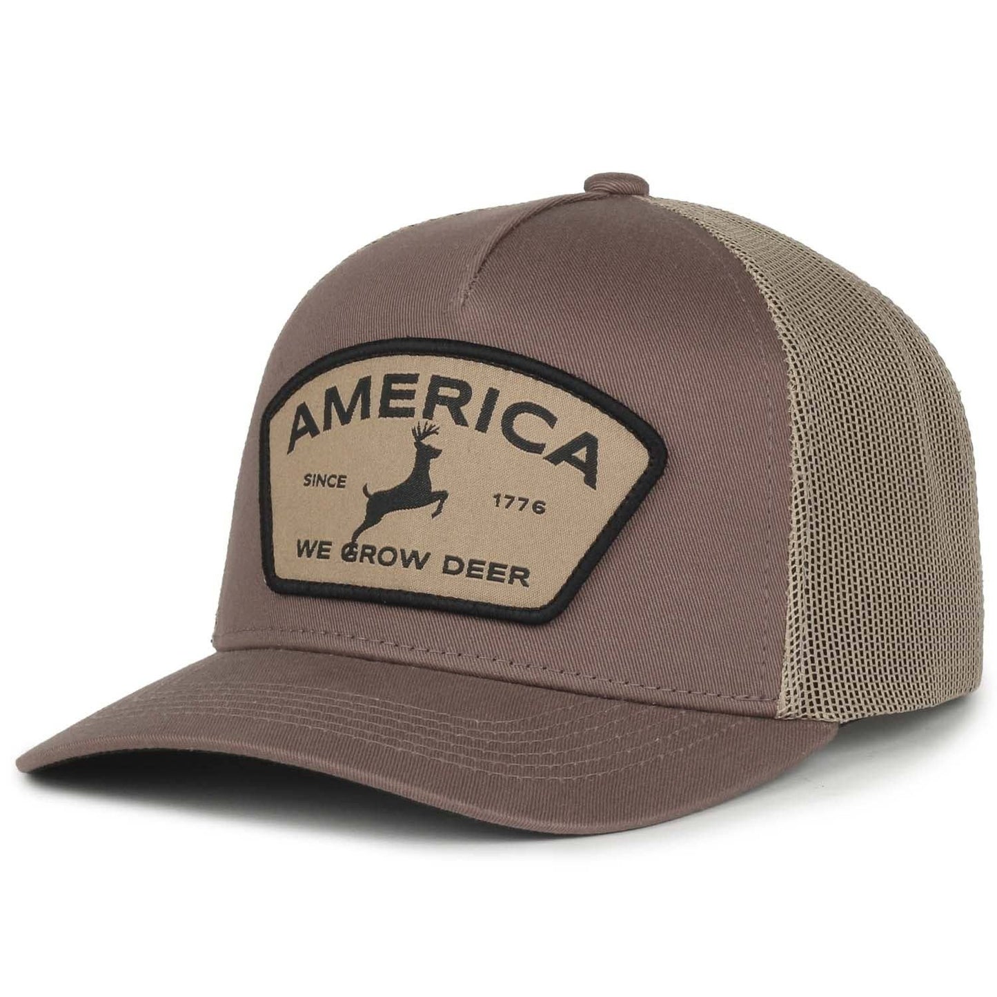 We Grow Deer Badge Hat: Pewter/Khaki