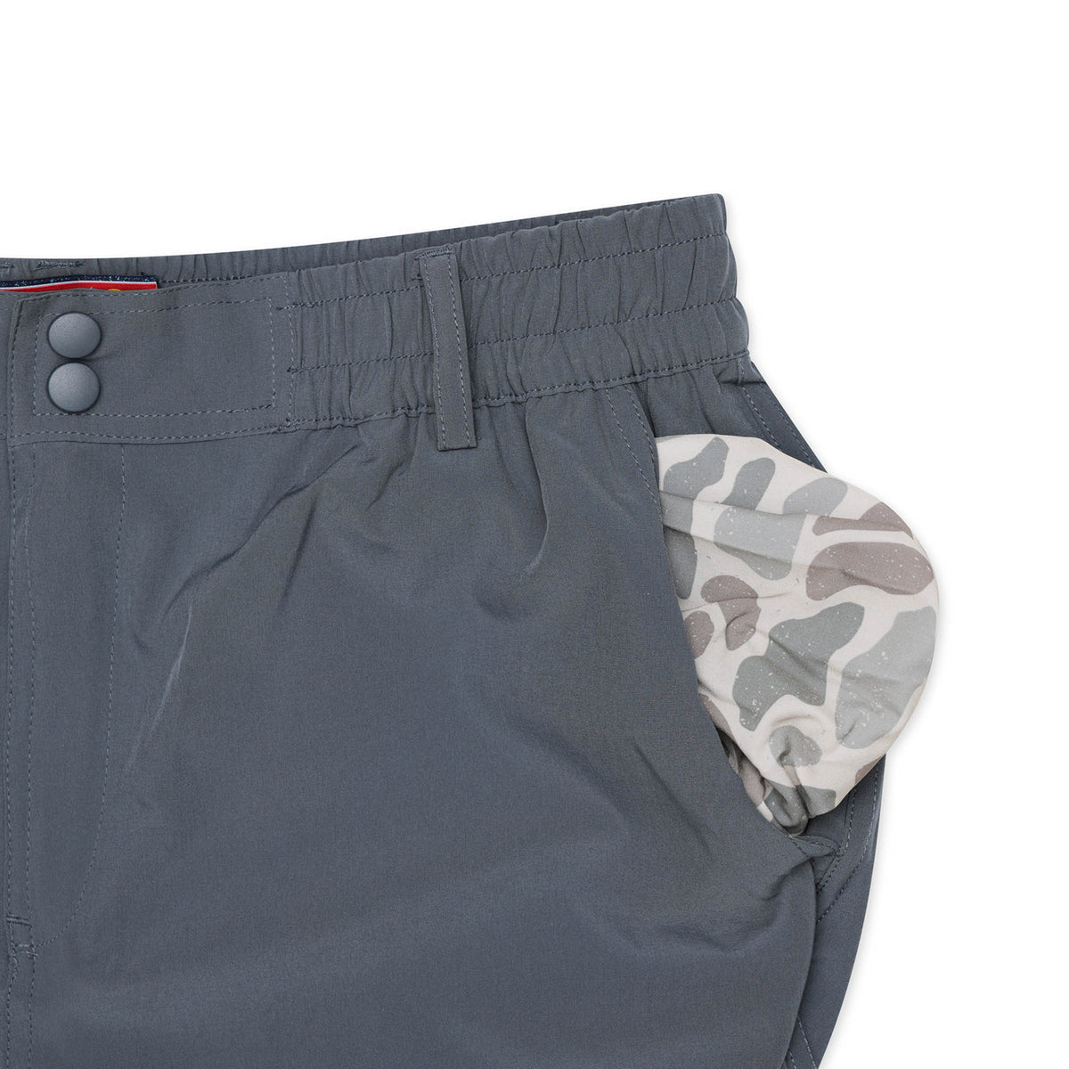 Everyday Short - River Rock Grey - Classic Deer Camo Pocket