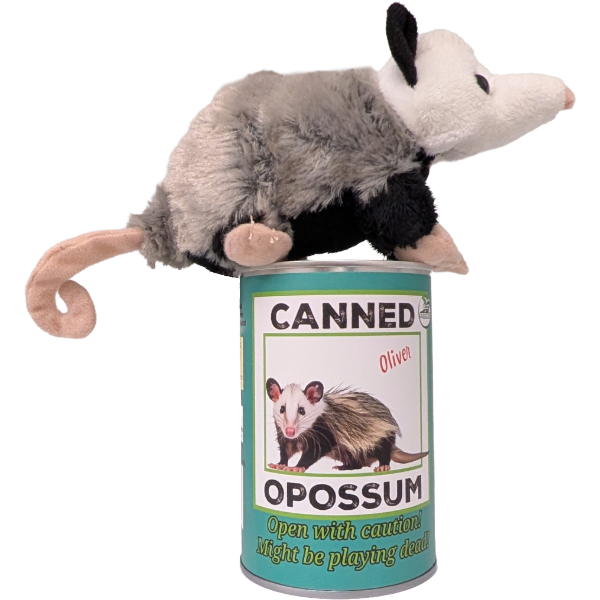 Oliver the Canned Opossum | Stuffed Animal Plush w/Jokes: Pop Top Lid