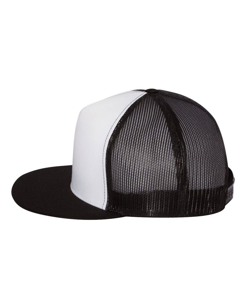 YP Classics®, Yupoong 6006 - Flat Bill Trucker Cap - 6006: White