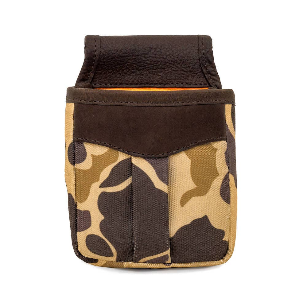 White Wing Waxed Canvas Hunting Single Belt Pouch: Vintage Camo / Smoke