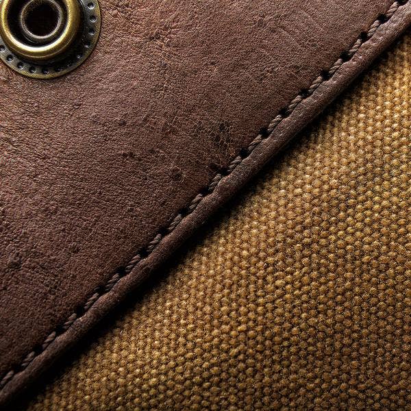 Campaign Waxed Canvas Desk Caddy: Hickory / Navy