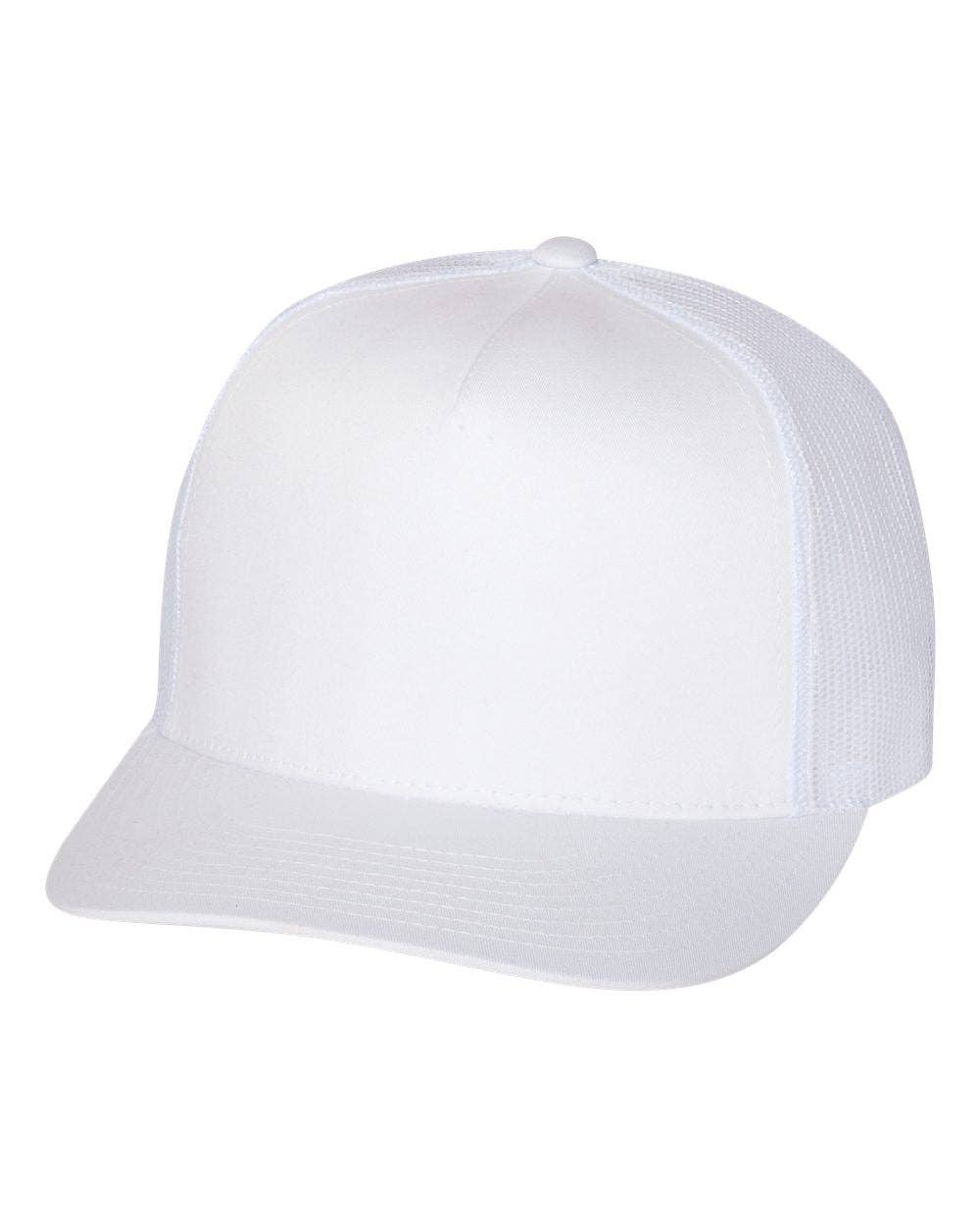 YP Classics®, Yupoong 6006 - Flat Bill Trucker Cap - 6006: White