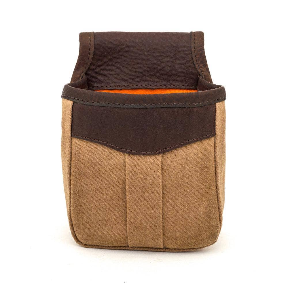White Wing Waxed Canvas Hunting Single Belt Pouch: Vintage Camo / Smoke