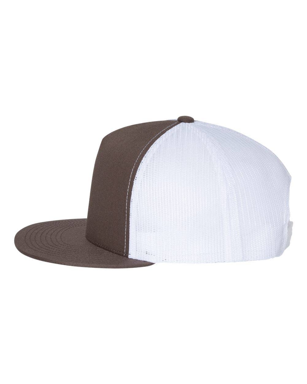 YP Classics®, Yupoong 6006 - Flat Bill Trucker Cap - 6006: White