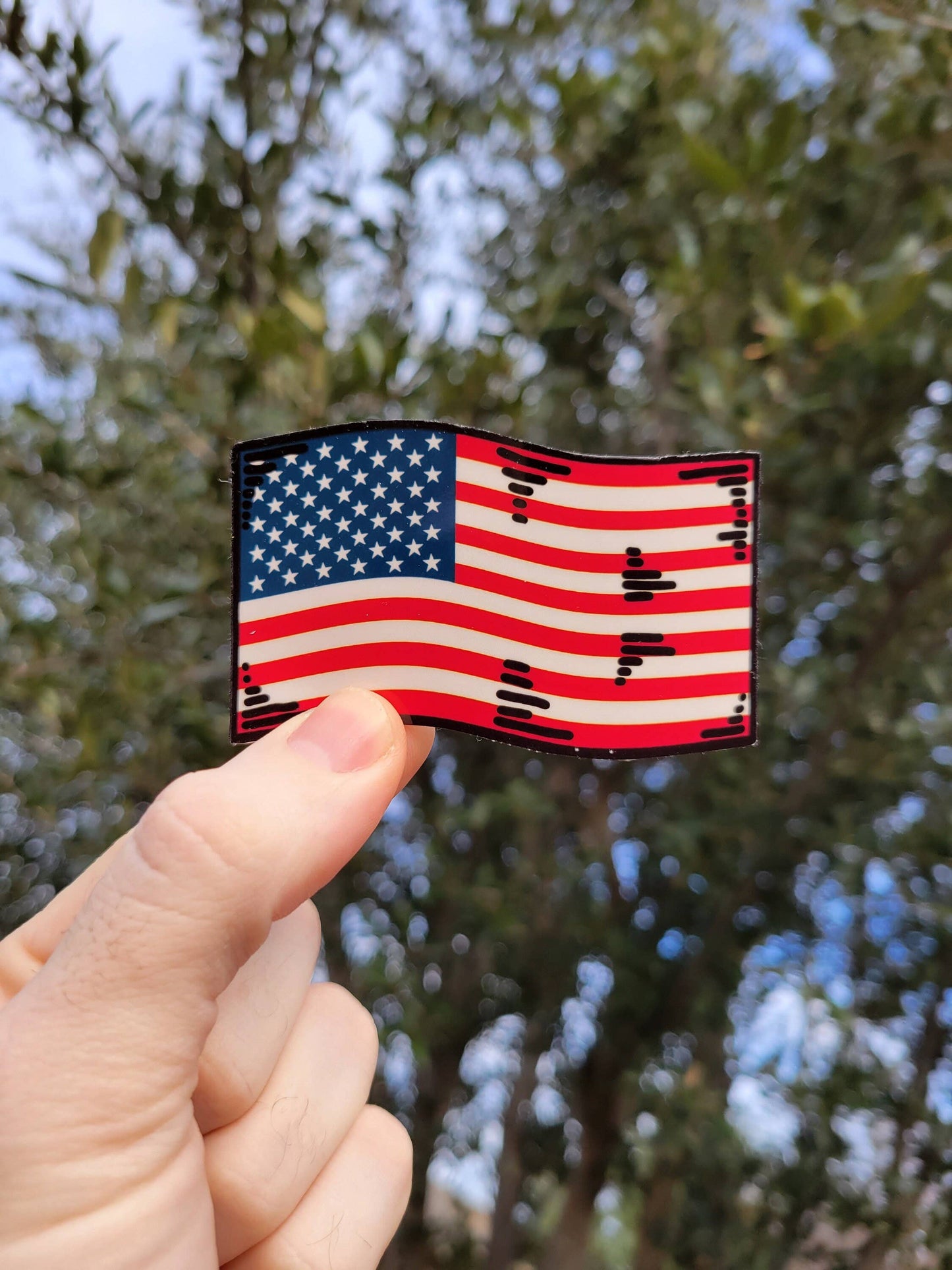 American Flag Sticker
