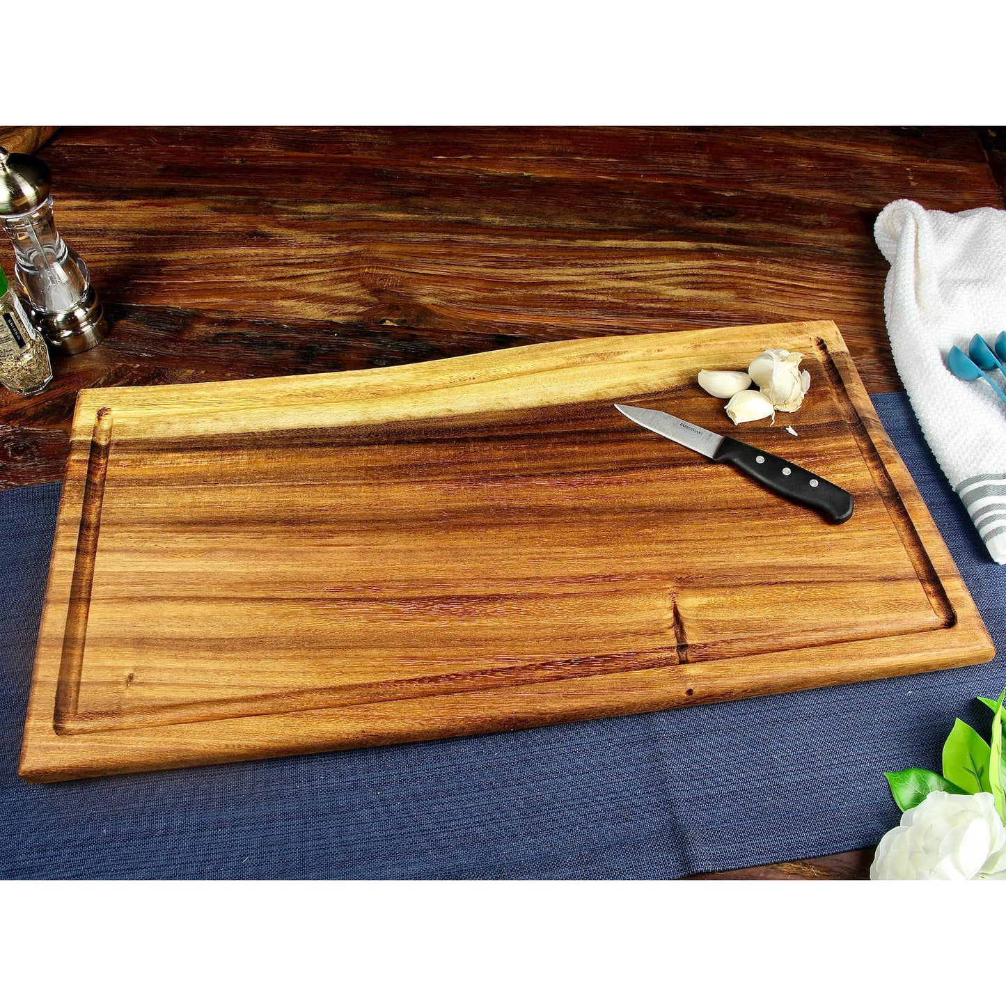 Square End Charcuterie Board - Live Edge - Cutting Board: Large 18x12"