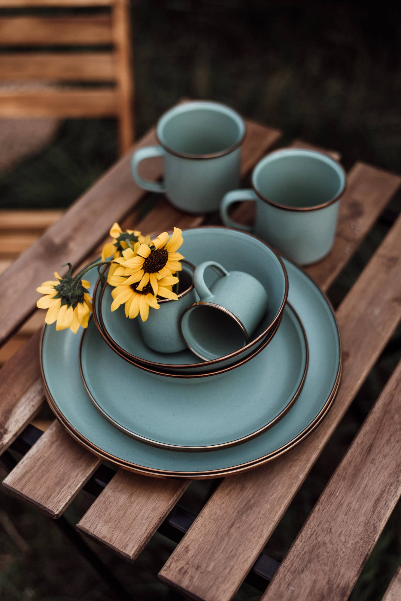 Enamel Deep Plate (Set of 2): Eggshell