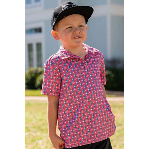Youth-Performance Polo - American Flags