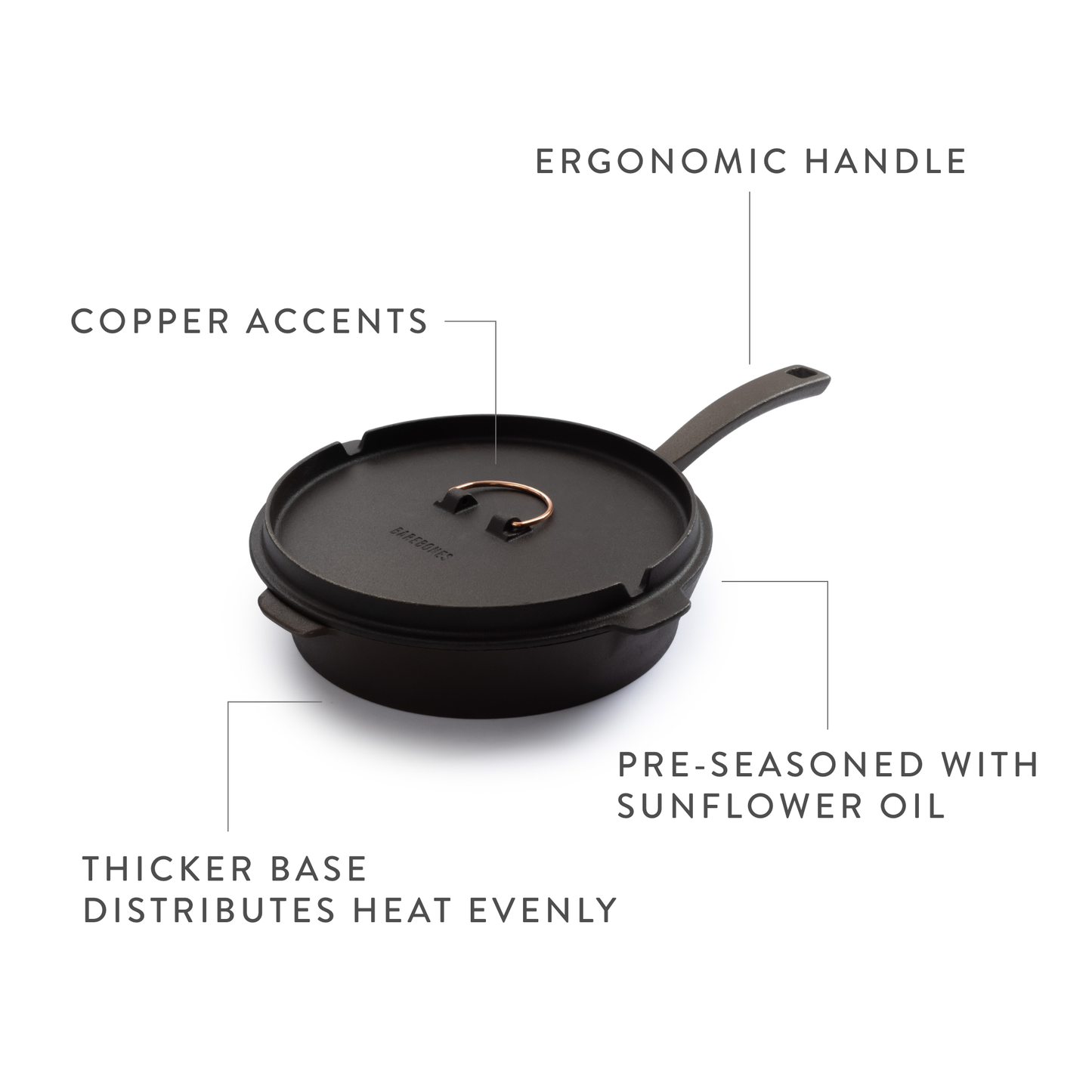 All-In-One Cast Iron Skillet: 12"