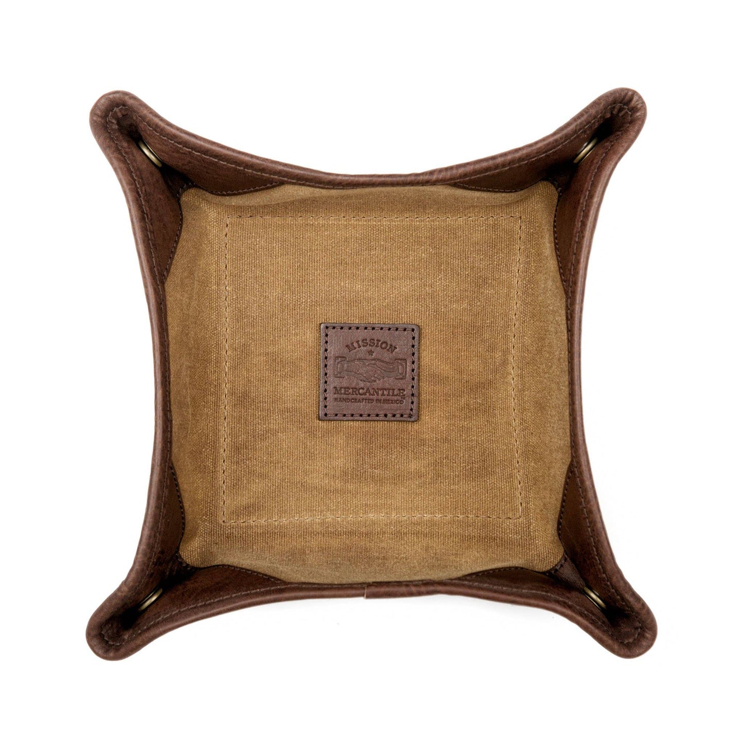 Campaign Waxed Canvas Desk Caddy: Hickory / Navy