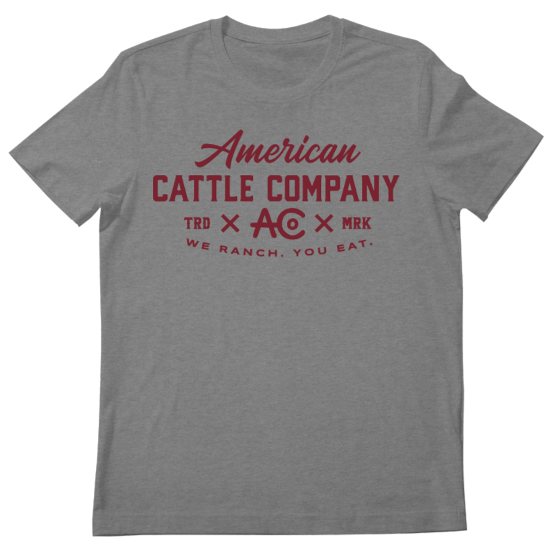 We Ranch You Eat Tee-Heather Gray: XL