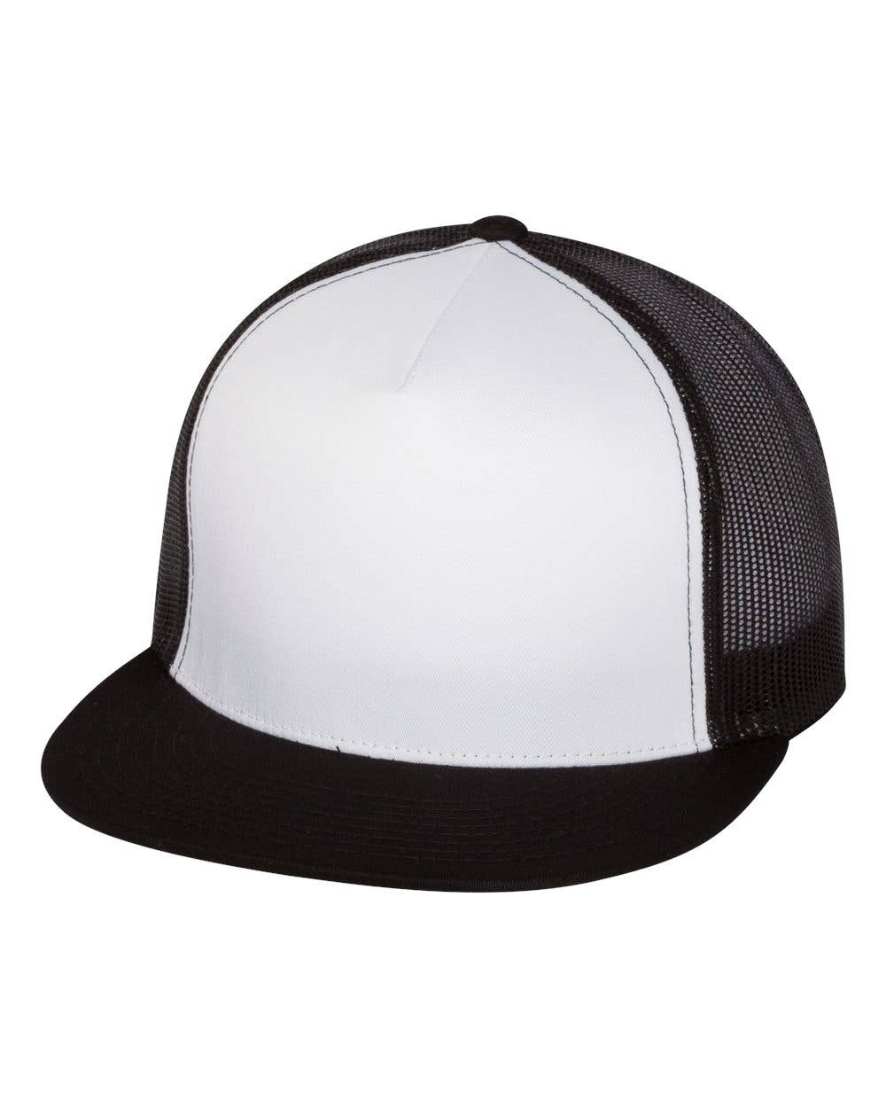 YP Classics®, Yupoong 6006 - Flat Bill Trucker Cap - 6006: White