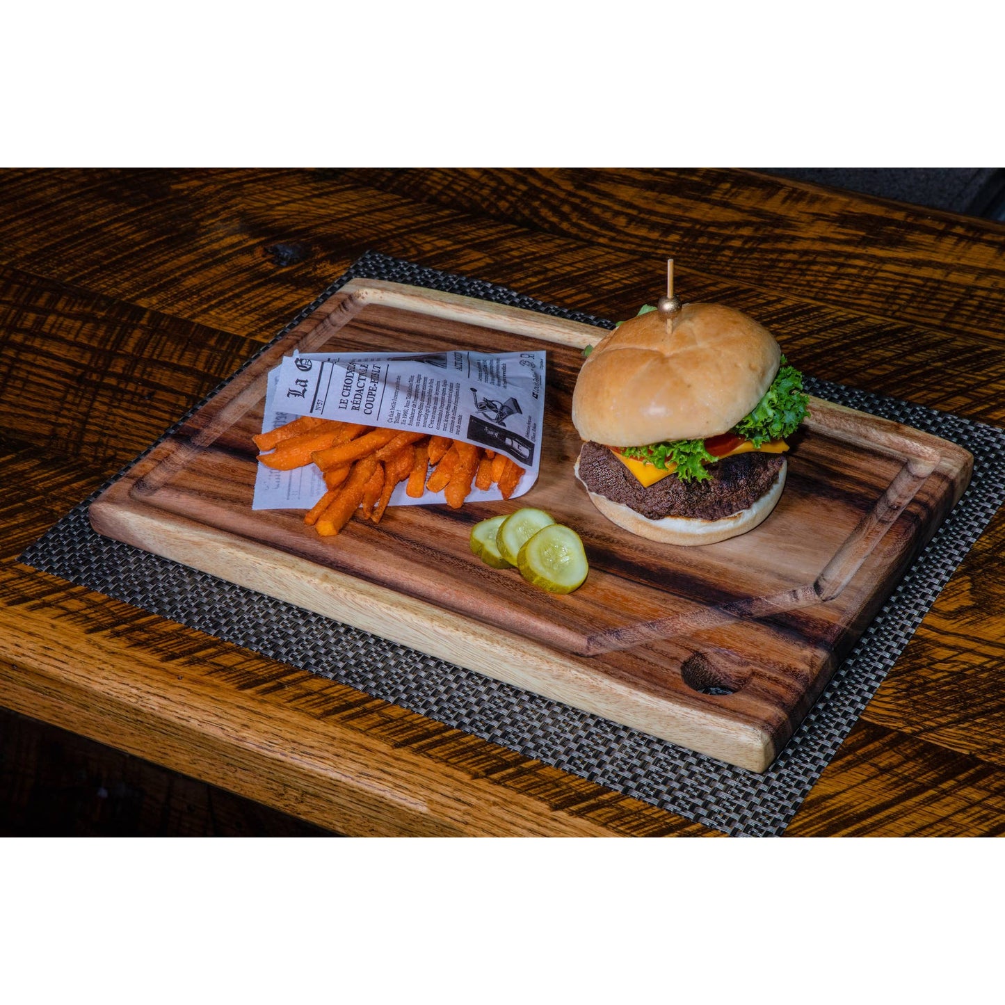 Square End Charcuterie Board - Live Edge - Cutting Board: Large 18x12"