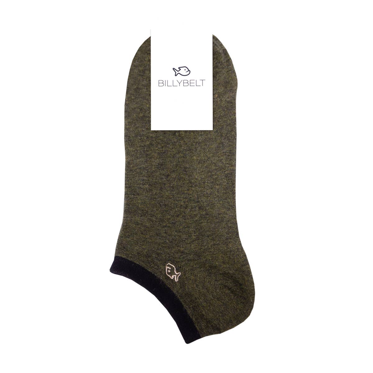 Plain kakhi combed cotton ankle socks