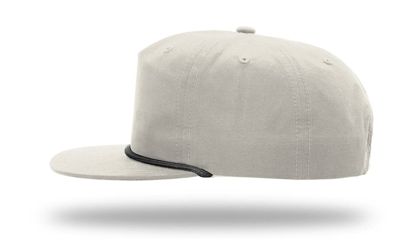 Richardson 256 Grandpa Pinch 5-Panel Hat, Rope Cap, Umpqua: Red/White