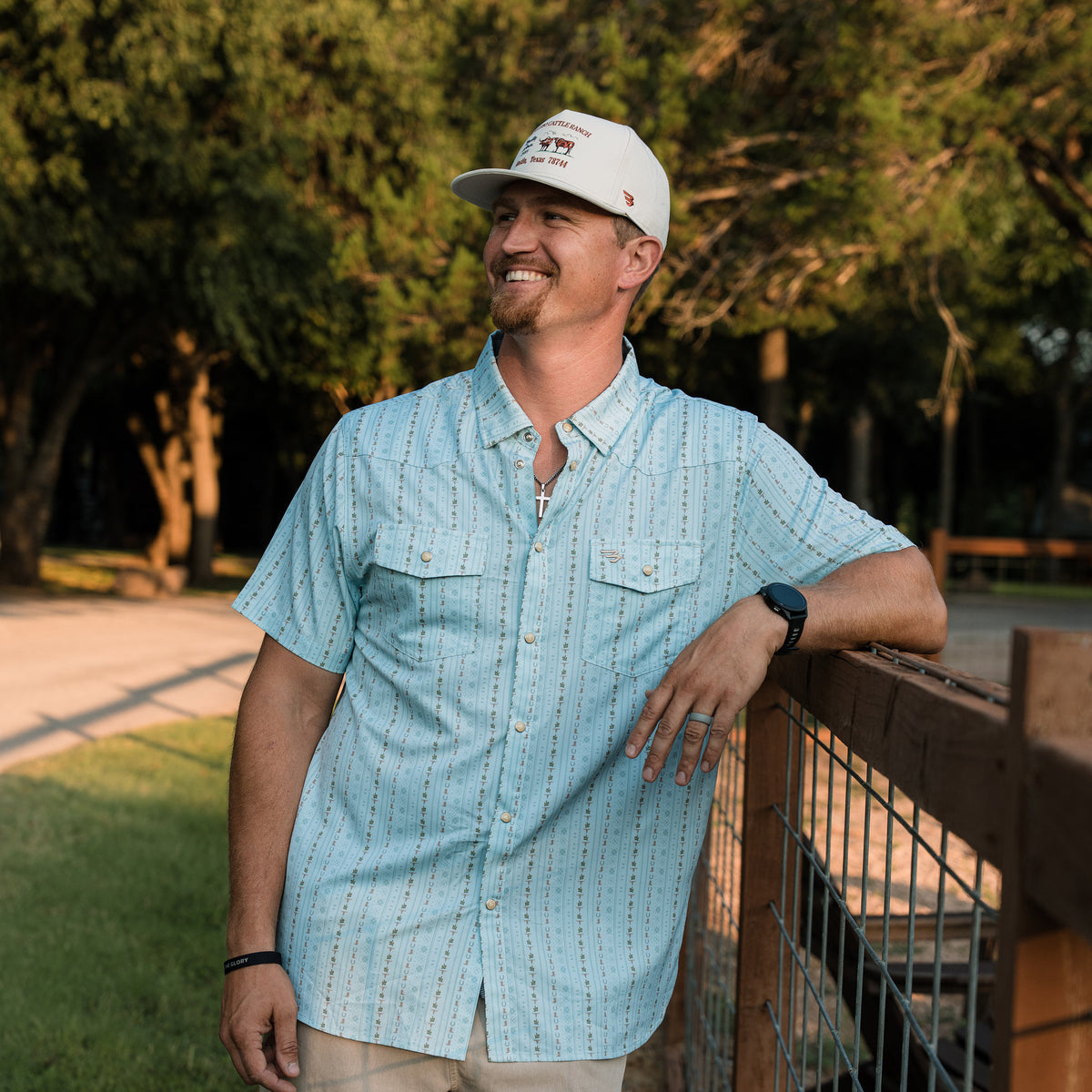 Performance Western Shirt - BURLEBO Ranch - Blue Jean