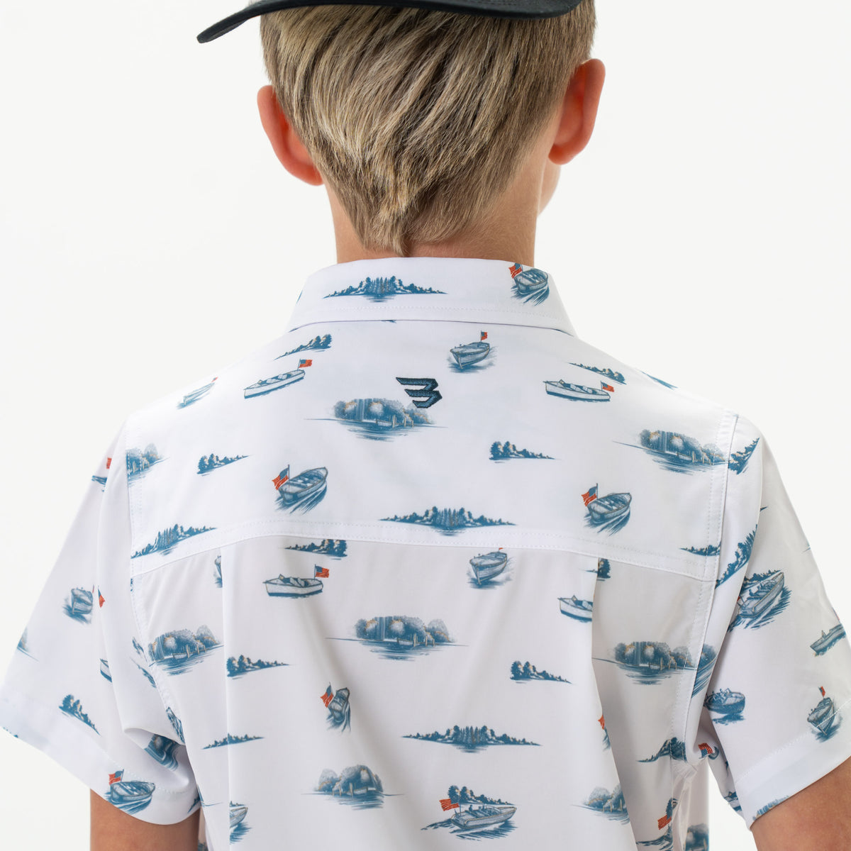 Youth-Performance Button Up-Lake Weekend