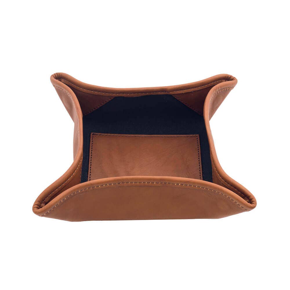Campaign Waxed Canvas Desk Caddy: Hickory / Navy