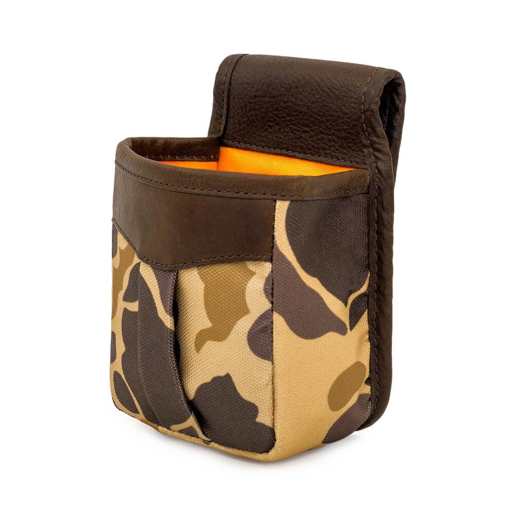 White Wing Waxed Canvas Hunting Single Belt Pouch: Vintage Camo / Smoke
