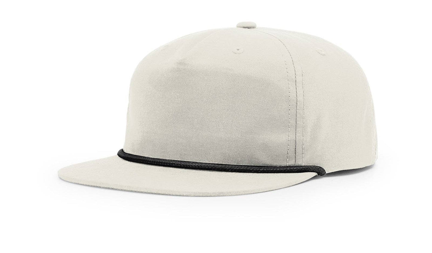 Richardson 256 Grandpa Pinch 5-Panel Hat, Rope Cap, Umpqua: Red/White