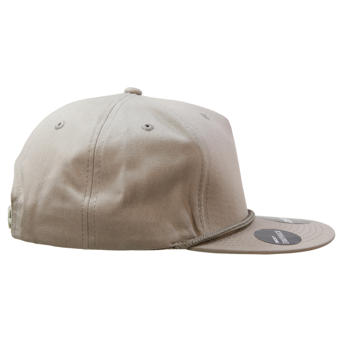 Decky 1041 - Classic Flat Bill Golf Hat with Rope, Snapback: Black