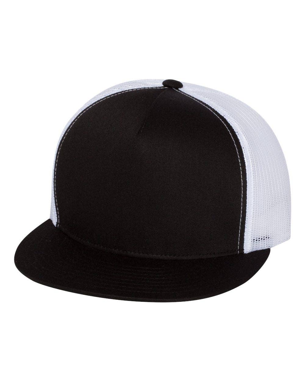 YP Classics®, Yupoong 6006 - Flat Bill Trucker Cap - 6006: White