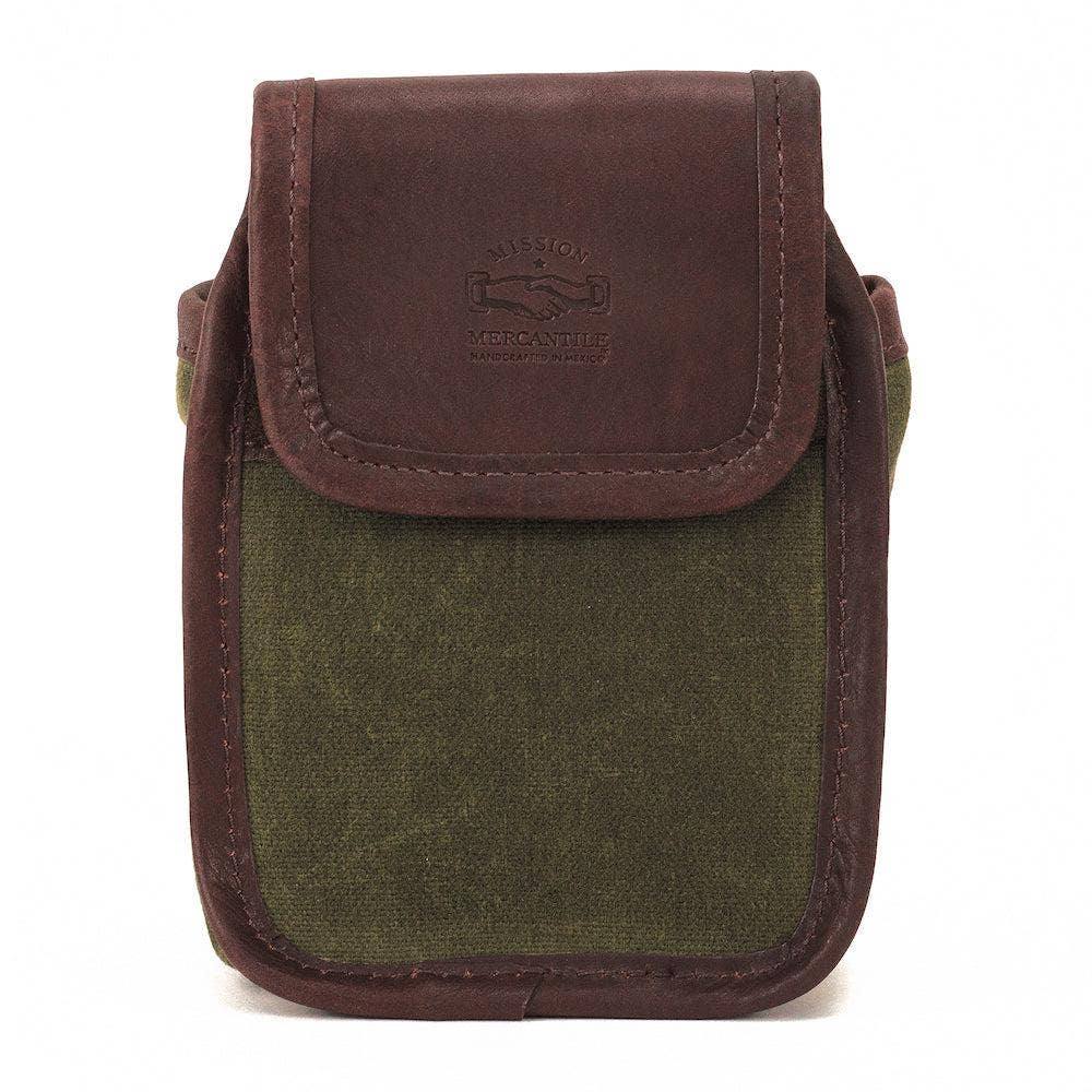 White Wing Waxed Canvas Hunting Single Belt Pouch: Vintage Camo / Smoke