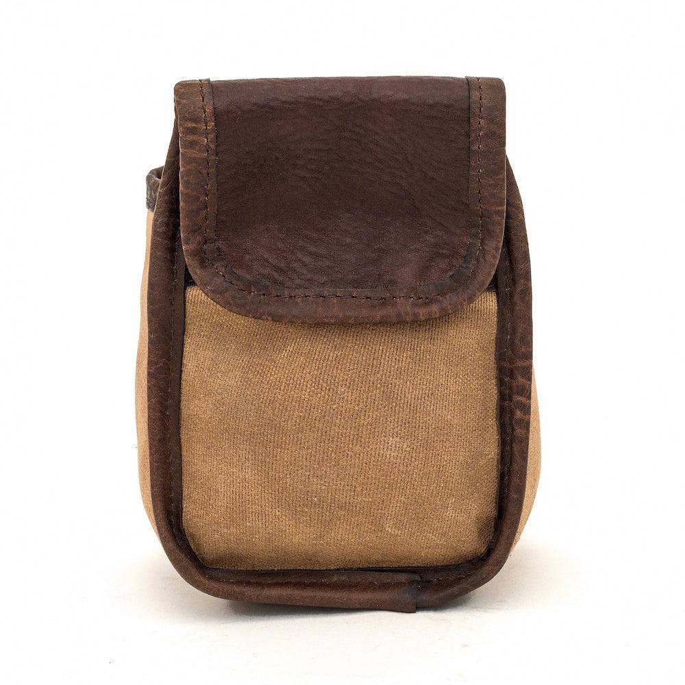 White Wing Waxed Canvas Hunting Single Belt Pouch: Vintage Camo / Smoke