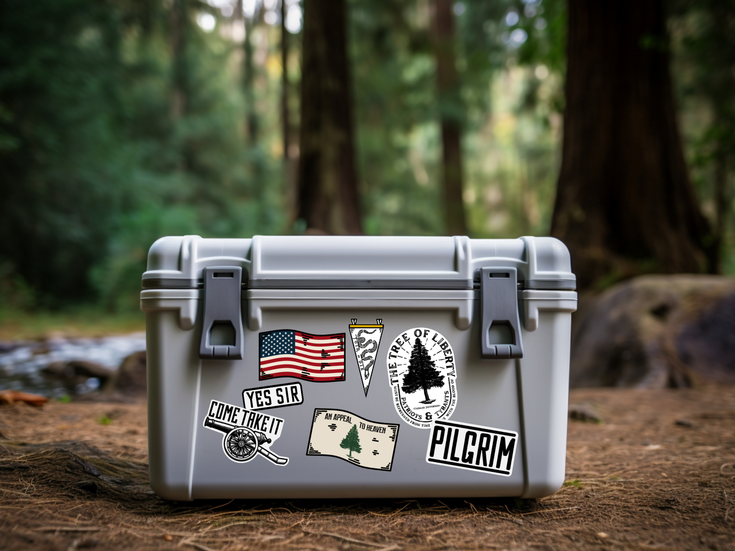 American Flag Sticker