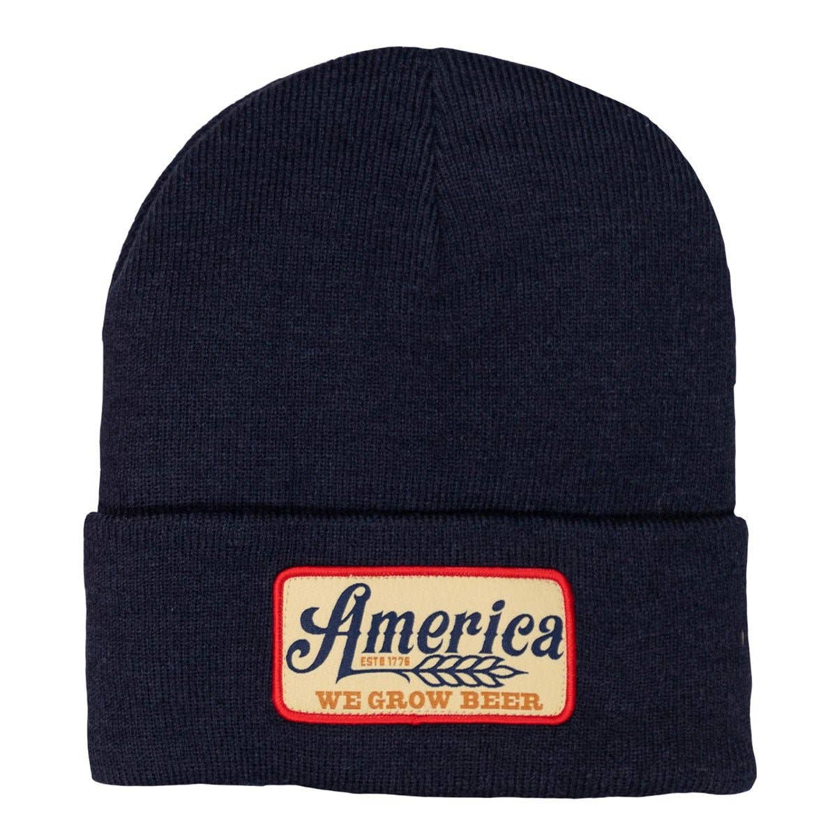 We Grow Beer Beanie: Barn
