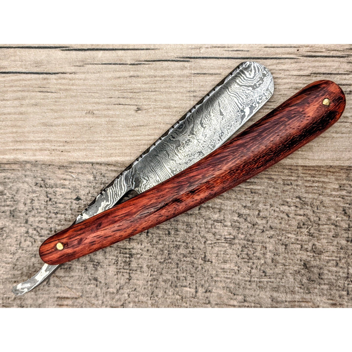 HTK Damascus StraightRazor / Shave / Handmade / Custom