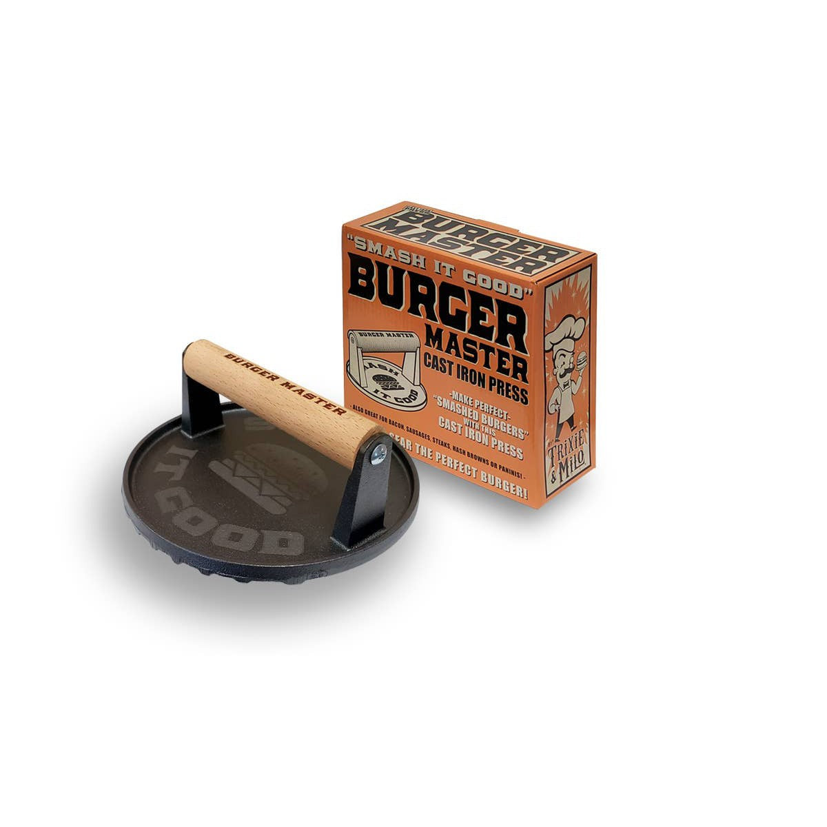 Burger Master Cast Iron Grill Press