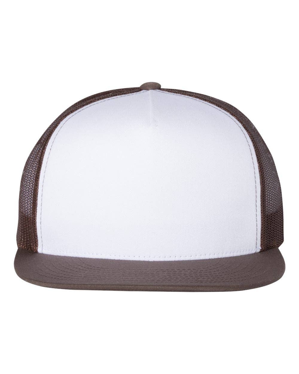 YP Classics®, Yupoong 6006 - Flat Bill Trucker Cap - 6006: White