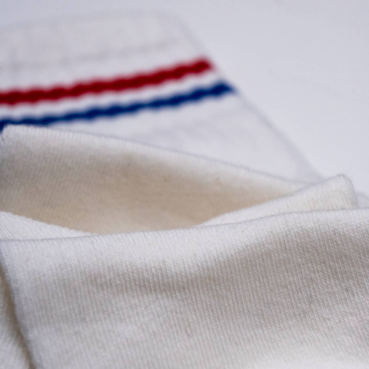 Retro combed cotton socks - French white: One size