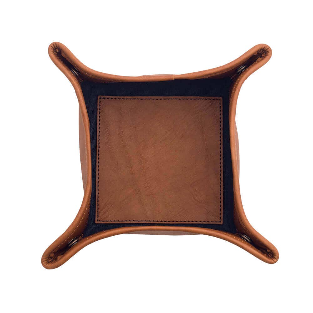 Campaign Waxed Canvas Desk Caddy: Hickory / Navy