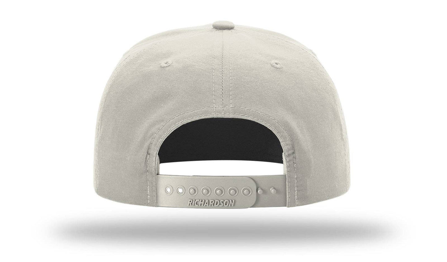Richardson 256 Grandpa Pinch 5-Panel Hat, Rope Cap, Umpqua: Red/White